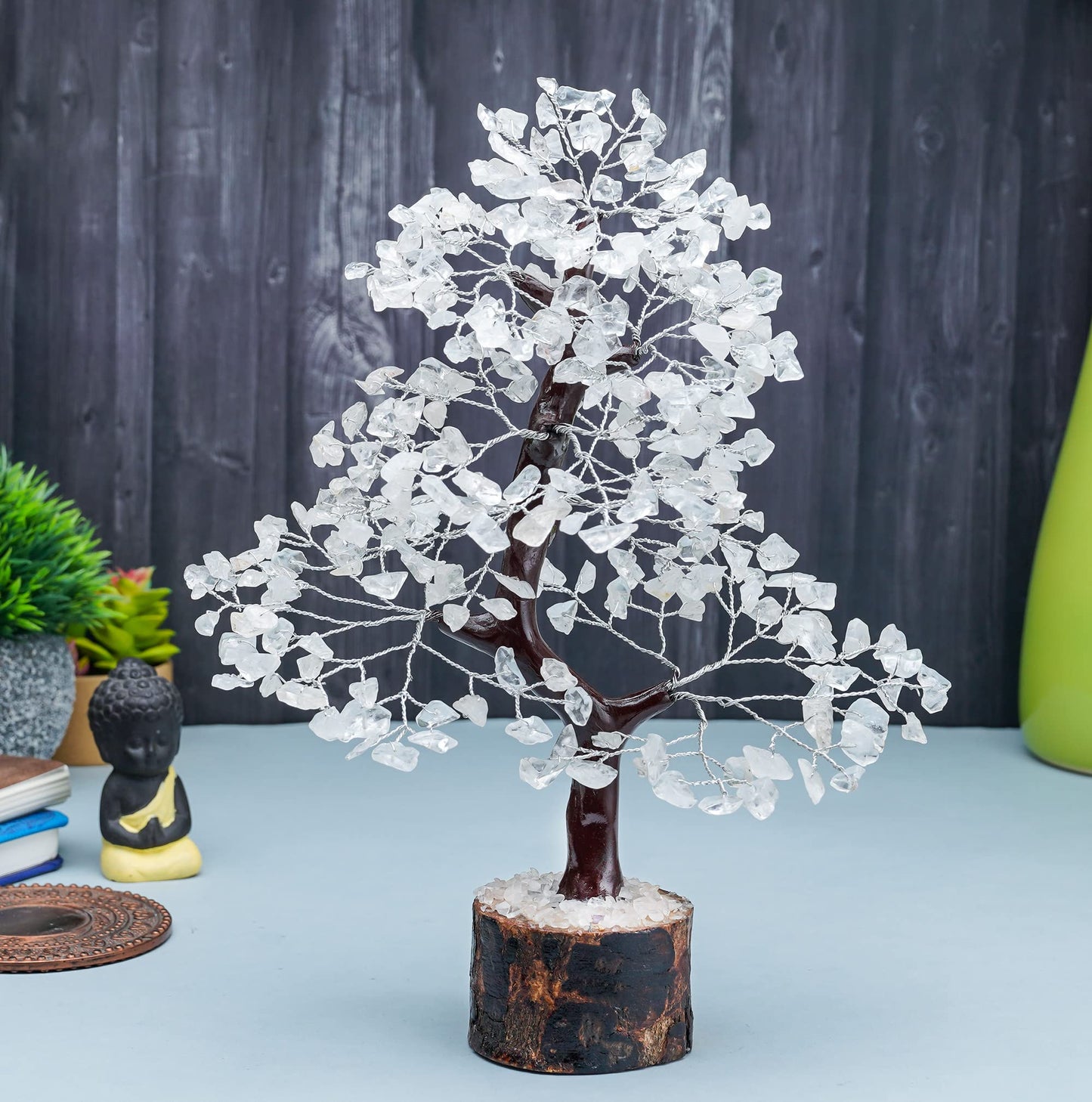 Crocon® Clear Quartz Crystal Tree Birthday Gifts for Women, Men, Friends Healing Crystals Tree of Life Sister Gift for Her, Home Decor, Gift for Mom, House Warming Gift New Home Unique Gifts Idea