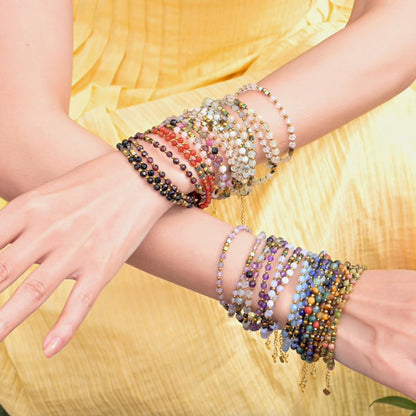 Farfume Red Agate - Spirit - Crystal Beaded Bracelets, Chakra 4mm Natural Stone Beads Bracelets, Gemstone Spiritual Jewelry Gifts for Mother's Day