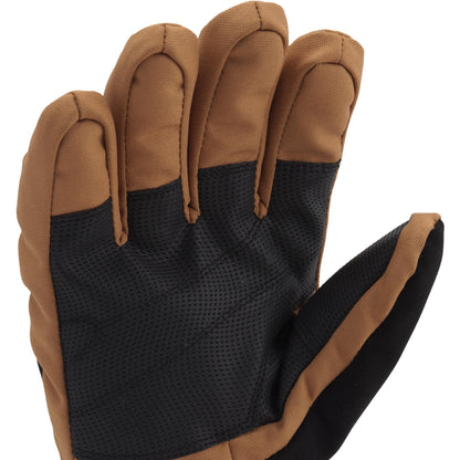 Carhartt Men's Waterproof Insulated Knit Cuff Glove, Brown Black, Medium