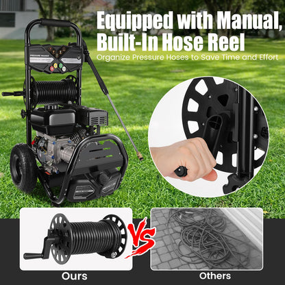 4200PSI Gas Pressure Washer 4.0GPM Gas Power Washer 212CC Gas Powered Washing Machine Commercial High Pressure Washer with 32ft Hose&5 Nozzles