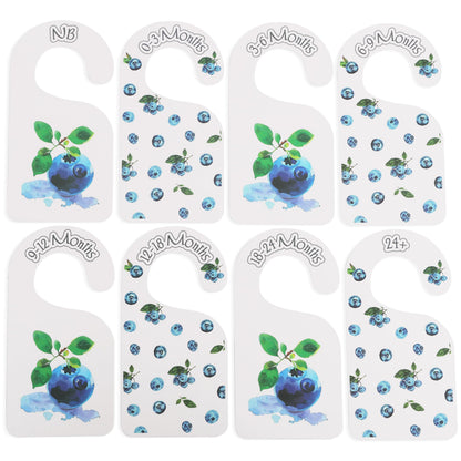 Blueberry Theme Baby Closet Dividers - Berry Baby Clothes Nursery Size Organizer,Nursery Closet Dividers Newborn-24 Months (Blueberry)