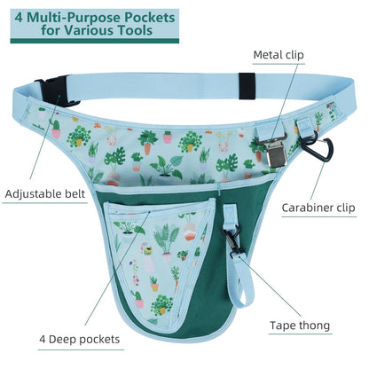 KUNN Garden Tool Pouch Apron with Pockets for Gardening,Florists,Carpenter,Construction