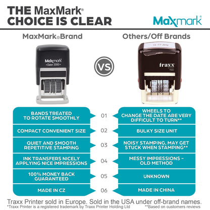MaxMark 2000 Dater Self Inking Date Stamp - Black