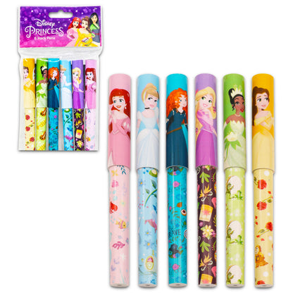 Disney Princess Pens Value Bulk Set Bundle - 12 Pack Princess Ballpoint Pens with Stickers (Princess School Supplies, Office Supplies, Party Favors)