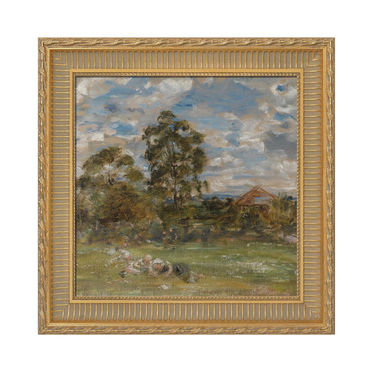 FOLKOR Vintage Gold Ornate Frame for 10x10 Stretched Canvas Oil Paintings, 2.2" Wide Classical Solid Wood Frame for Drawings Diamond Art Prints Class Artwork Designer Show, No Back & Glass
