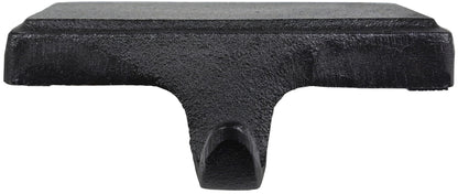 Lulu Decor Black Christmas Stocking Holders for Mantle set of 3 - Heavy Cast Iron Weighted Strong & Sturdy - Low Profile Flat Base Stocking Hooks, Simple Design for Mantle Decor Weighs 1 lb 10 oz each