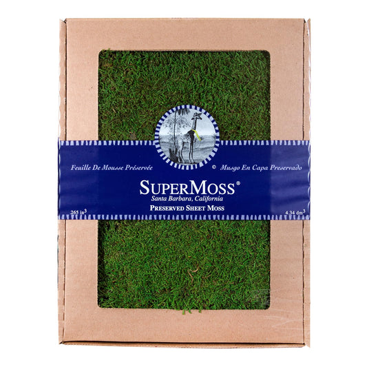 SuperMoss (21485) Sheet Moss – Flat Moss for Plants, Terrariums, Wedding Decor & Crafts, Safe, Non-Toxic, Long-Lasting Green Moss for Indoor Plants, Vivariums & Green Wall Art, 175 Cu. in., Preserved