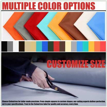 ColourTree Custom Size 9.5' x 9.5' Beige CTADS9.5 Rectangle Waterproof Sun Shade Sail UPF50 Canopy Awning Shelter & 95% UV Block Water Resistant, Garden Carport Outdoor Patio (We Customize)