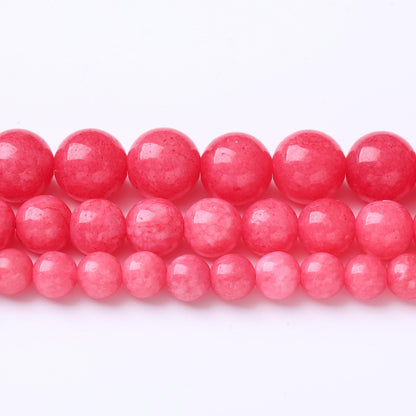 35PCS 10MM Red Rhodonite Jade Stone Beads for Jewelry Making DIY Energy Stone Healing Power Bracelet 15IN