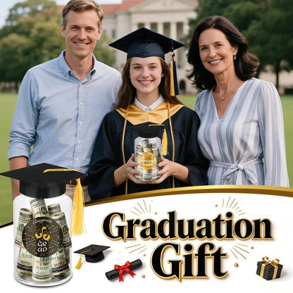 12 Pack Graduation Table Decoration Set, 2026 Grad Jar Table Centerpieces, Includes Black Felt Grad Hat, LED Lights, Stickers and Tracing Paper for High School and College Graduation Party Supplies