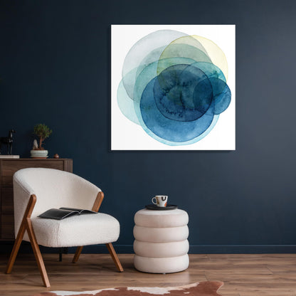 Empire Art Direct Evolving Planets I Frameless Free Floating Tempered Glass Panel Graphic Abstract Wall Art, 38" x 38" x 0.2", Ready to Hang