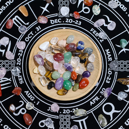 80PCS Natural Bulk Assorted 0.5''-0.6'' (0.6 lb) Tumbled Polished Stones Healing Crystal Set Real Raw Stones for Home Decoration Reiki Gifts Energy Therapy