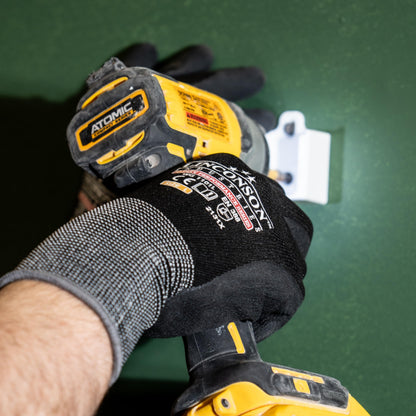 linconson 12 Pack Safety Performance Series Construction Mechanics Work Gloves (XL (Pack of 12), Black & Red)