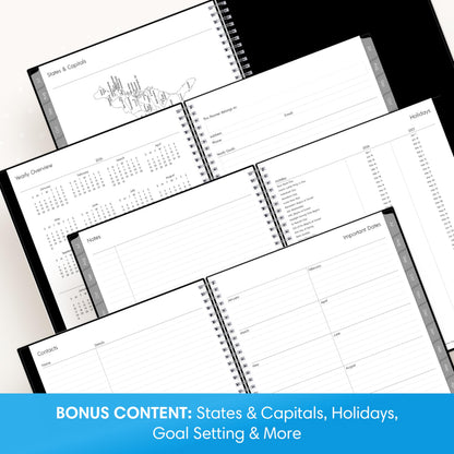Blue Sky 2026-2027 Weekly and Monthly Academic Year Planner Calendar, July 2026 - June 2027, 7" x 9", Flexible Cover, Wirebound, Laminated Tabs, Enterprise
