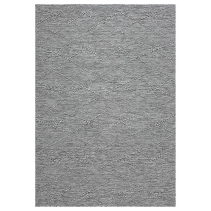 LUXE WEAVERS Non-Slip Washable Outdoor Gray 8x10 Area Rug, Modern Textured Geometric Carpet