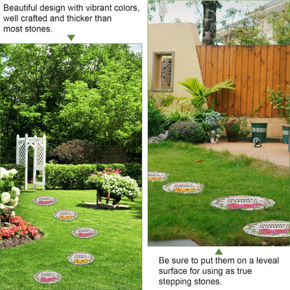 Garden Stepping Stones Set of 2,Ybenlld 10 inch Nana's Outdoor Garden Decor,Decorative Stones Pavers for Garden Walkway Landscaping,Grandma’s Gift
