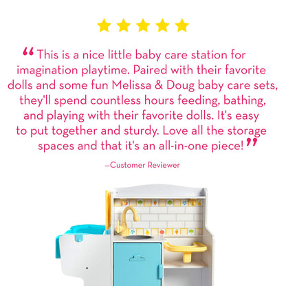 Melissa & Doug Mine to Love Baby Care Activity Center for Dolls - Kitchen, Nursery, Bathing-Changing