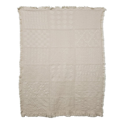 Pure Country Weavers Irish Fisherman Natural Waffle Weave Blanket - Gift Tapestry Throw Woven from Cotton - Made in The USA (69x48)