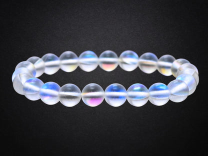 Amazing Gemstone Crystal Bracelet for Women Men's Gifts - Protection Healing Crystal Bracelet - 8mm Gemstone Beaded Stretchable Bracelet Pulseras Para Hombres Mujer Stocking Stuffers Mothers Day Gift (Rainbow Mermaid)