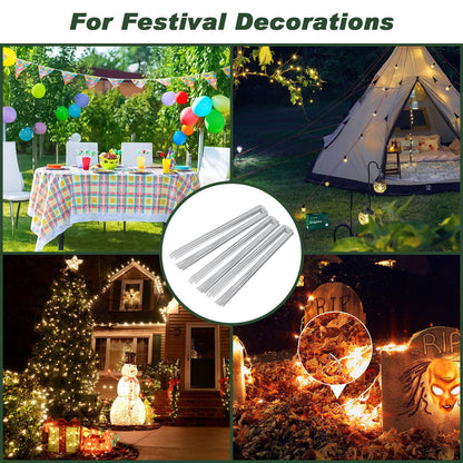 FEED GARDEN 6 Inch 300 Pack Galvanized Landscape Staples 11 Gauge Anti-Rust Garden Stakes Landscaping Fabric SOD Pins Yard Stakes for Weed Barrier Fabric