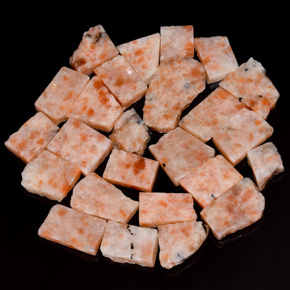 Natural Sunstone Raw Slice Gemstone- Healing Crystals for DIY Jewelry Making -Loose Natural Cabochon -Perfect for Crafting Unique Jewelry Designs