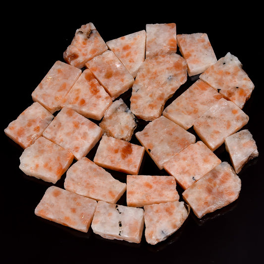 Natural Sunstone Raw Slice Gemstone- Healing Crystals for DIY Jewelry Making -Loose Natural Cabochon -Perfect for Crafting Unique Jewelry Designs