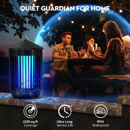 Flyghost Bug Zapper Outdoor Indoor, Mosquito Zapper, Electric Fly Traps IPX4 Waterproof 20W Lamp Fly Insects Traps for Patio, Garage, Backyard, Porch
