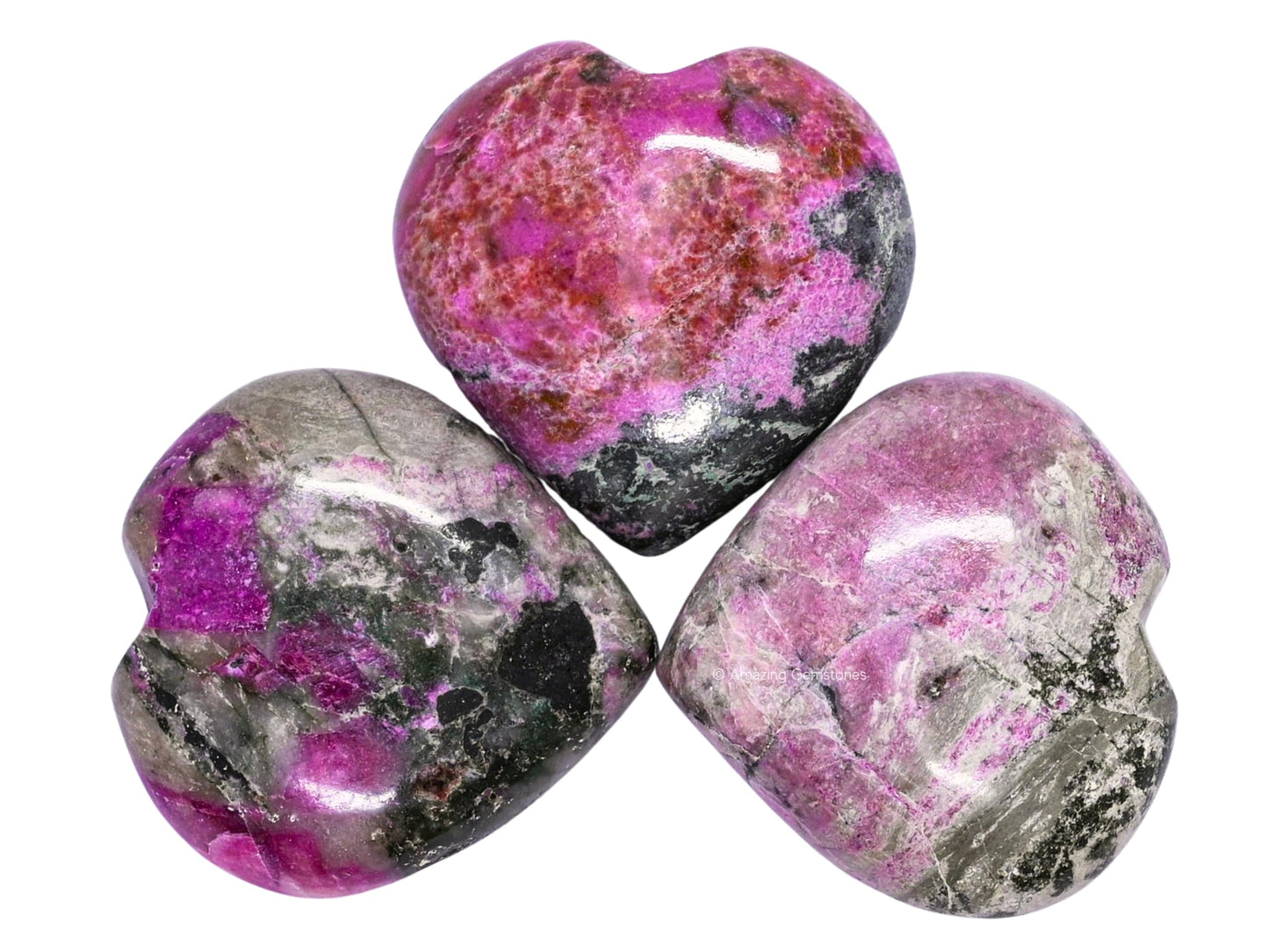 Amazing Gemstone Cobalt Calcite Crystal Heart Palm Stone - Pocket Massage Worry Stone for Natural Body Chakra Balancing, Reiki Healing and Crystal Grid