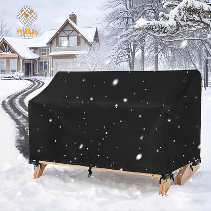 YYJAILZQ 2-Person Outdoor Glider Bench Cover Waterproof,Double Patio Gliders Rocking Chair Covers with Buckle,Wind-Proof/Anti-Uv Outside Loveseat Cover, 420D Oxford (44 * 30 * 35/24in,Black)