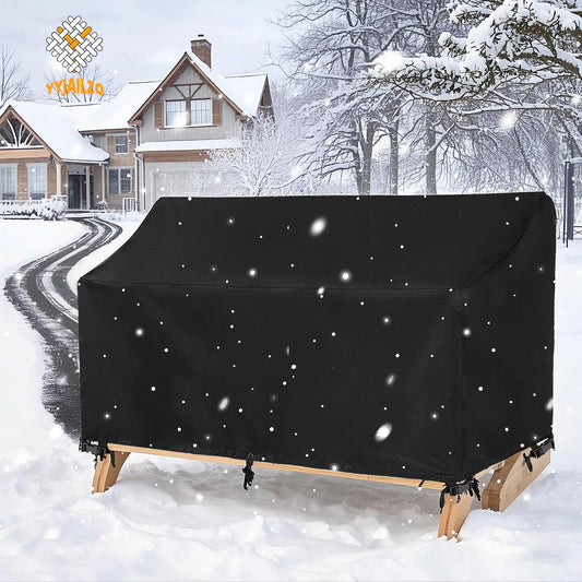 YYJAILZQ 2-Person Outdoor Glider Bench Cover Waterproof,Double Patio Gliders Rocking Chair Covers with Buckle,Wind-Proof/Anti-Uv Outside Loveseat Cover, 420D Oxford (44 * 30 * 35/24in,Black)