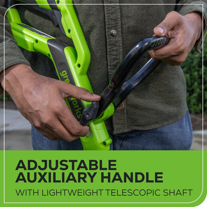 Greenworks 24V Cordless String Trimmer/Edger (Gen 2), 12" Cutting Width, Ultra-Light 6 lbs Design, with 2.0Ah Battery & Charger Included