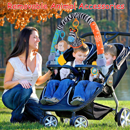 Car Seat Toys for Babies 0-6 Months,Baby Stroller Activity Arch Toys for Infant 0-6 Months Hanging Rattle Musical Bassinet Travel Crib Carseat Toy,Clip on Bouncer Toys for Babies 0 3 6 9 Months Gift