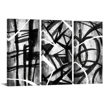 sechars Abstract Line Canvas Wall Art Black White Line Paintings Prints Modern Minimalist Decorations for Home Living Room (Black)