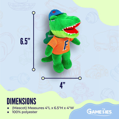 GAMEZIES Baby Boy and Girl Silicone University of Florida Albert Mascot Plush Pacifier Removable, Washable Plush Toy CPSIA Tested, BPA-Free 0-6 Months