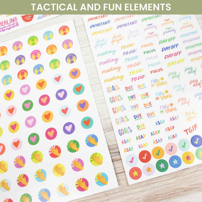 bloom daily planners x Cleerely Stated Rooted in Faith Sticker Pack - 8 Sheets /540 Stickers - Christian Planner Stickers for Journaling, Religious Encouragement, Bible Study, Prayer & Devotionals
