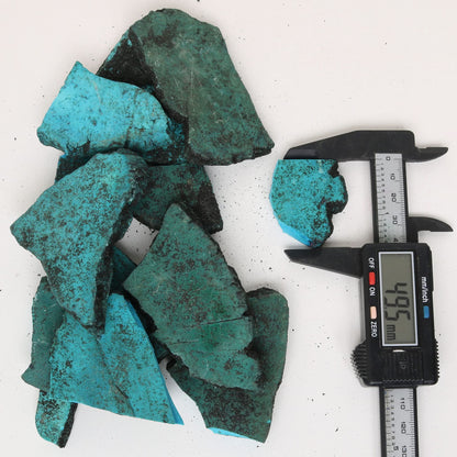 REAL-GEMS Natural Raw Healing Crystals Rough Stones for Tumbling, Cabbing, Polishing, Wire Wrapping, Wicca & Reiki Crystal Healing, Mix Gemstones,7 Chakra (Turquoise Plate)