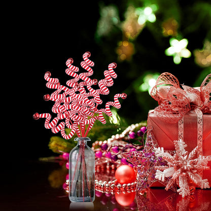 ZHANYIGY 4PC Set Red/White Christmas Tree Decoration Woolen Bells Curly Pick, Christmas Ornaments Home Office Party