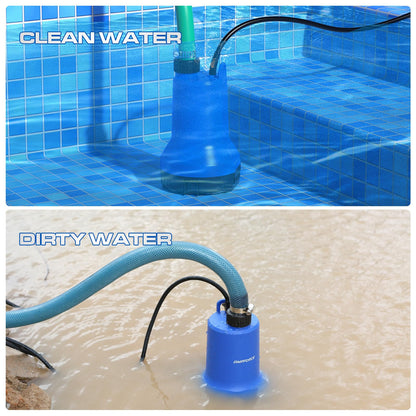 AMPFORCE 20V Cordless Submersible Water Transfer Pump, 1003 GPH Portable Sump Pump, 4.0Ah Battery Powered Water Pump Runtime 1H Ideal for Pool, Spa, Hot Tub, Garden, Flood Relief, and Outdoor Projects