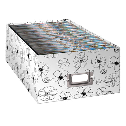 Pioneer Photo Albums B-1BW Photo Storage Box, Floral Design