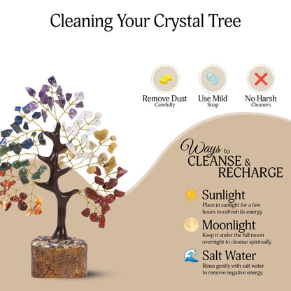 Seven Chakra Tree Of Life Crystal Tree, Crystals And Healing Stones, Birthday Gifts For Women, Healing Crystals And Stones Feng Shui Decor, Crystal Decor For Home Office, House Warming Gifts New Home
