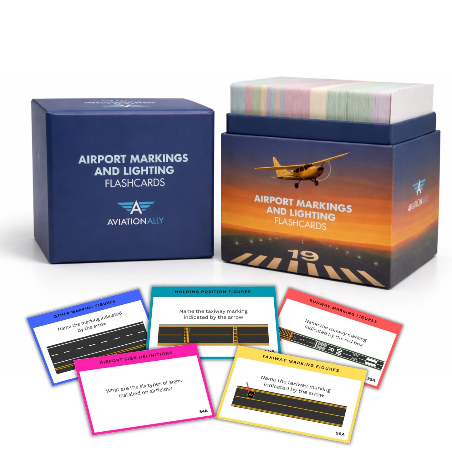 Airport Markings and Lighting Flashcards | 215+ Flashcards for Pilots, Students, & Instructors | Covering Runway, Taxiway, and Airport Signs, Markings, Figures, and Lighting