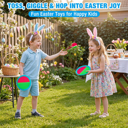 Ayeboovi Toss and Catch Ball Game Outdoor Beach Pool Kids Toys Outside Lawn Yard Games for 3 4 5 6 7 8 9 10 11 12 Year Old Girls Boys Toys Birthday Gift Easter Basket Stuffers (2 Paddles 2 Balls)