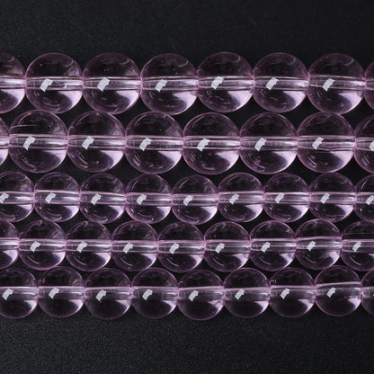 6MM 63PCS Light Pink Glass Spacer Loose Beads for Jewelry Making DIY Bracelet Necklace
