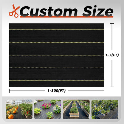 Shade&Beyond 4ftx300ft Weed Barrier Fabric, 3.5oz Heavy Duty Permeable Landscape Fabric, Woven UV Resistant Ground Cover with Staples for Gardens/Yards/Landscaping