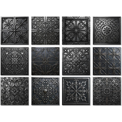 VICCI 12Pcs Tile Stickers 5.9"x5.9" Wall Decals Removable Kitchen Backsplash Peel and Stick Wall Tiles for Bathroom Includes Gift Box