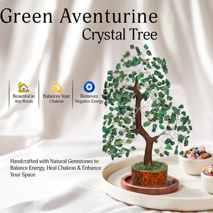 YATSKIA Green Aventurine - Money Trees - Chakra Crystalsm Crystal Trees As Home Decor - Tree for Home - Crystal Gifts for Women - Healing Crystals