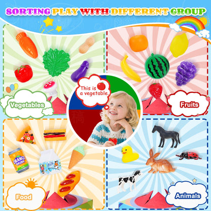 Enjoyjoy Mystery Box - 58 PCS Speech Therapy Materials Alphabet Toys Montessori Sensory, Preschool Learning Sorting Games with Mystery Boxes for Toddlers Ages 3-6, Ideal Christmas Birthday Gifts