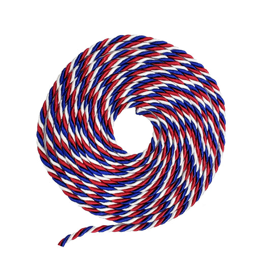 Red/White/Blue 4mm 3/16" Twist Cord – 10 Yards | Decorative Patriotic Trim for Crafts, Sewing, Gift Wrapping, and Home Décor