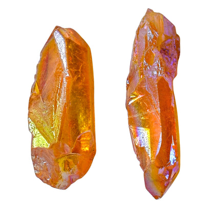 Amazing Gemstone Tangerine Aura Quartz Raw Crystals Point and Healing Stones, Natural Rocks for Meditation and DIY Raw Stones and Crystals (1 lb)
