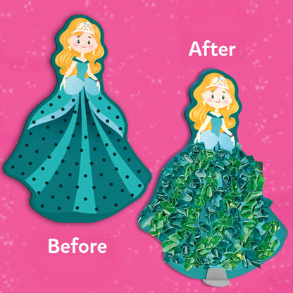 Skillmatics Poke-in Art - Magical Princesses, Mess-Free Fun for Kids, DIY Wood Craft Kits, Creative Activity, Gifts for Girls & Boys Ages 4, 5, 6, 7, 8, 9